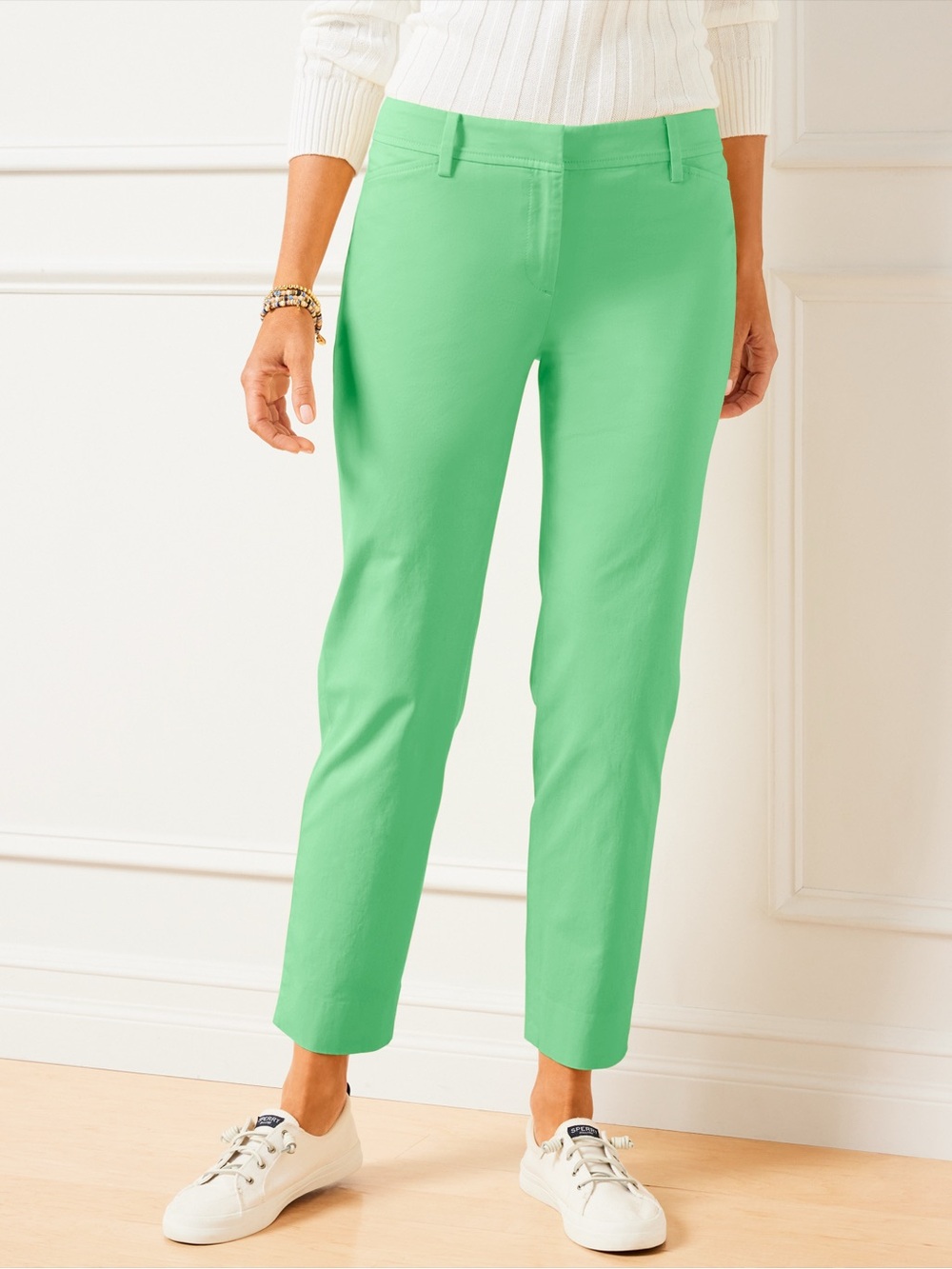 Talbots Bright Mint Cropped Ankle Pants
